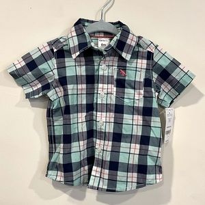 Carter’s Baby Boy Button Down Plaid Shirt 6 months